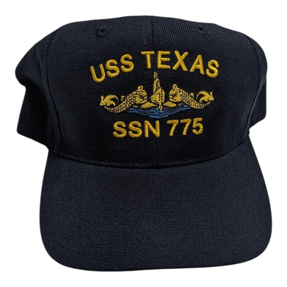 USS Texas SSN-775 Submarine Vintage Navy Military Snapback Cap Hat - Picture 1 of 4